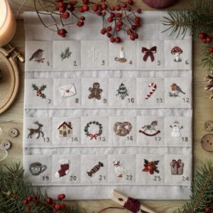 "Cozy Cottage Christmas" Adventskalender Stick- und Nähanleitung